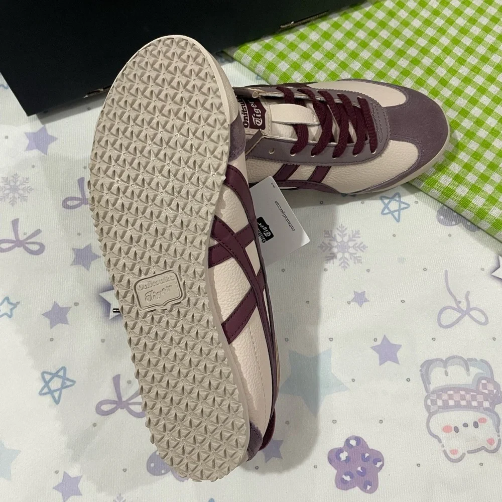 Onitsuka Tiger by Asics Women's Cream & Purple Runner Sneaker